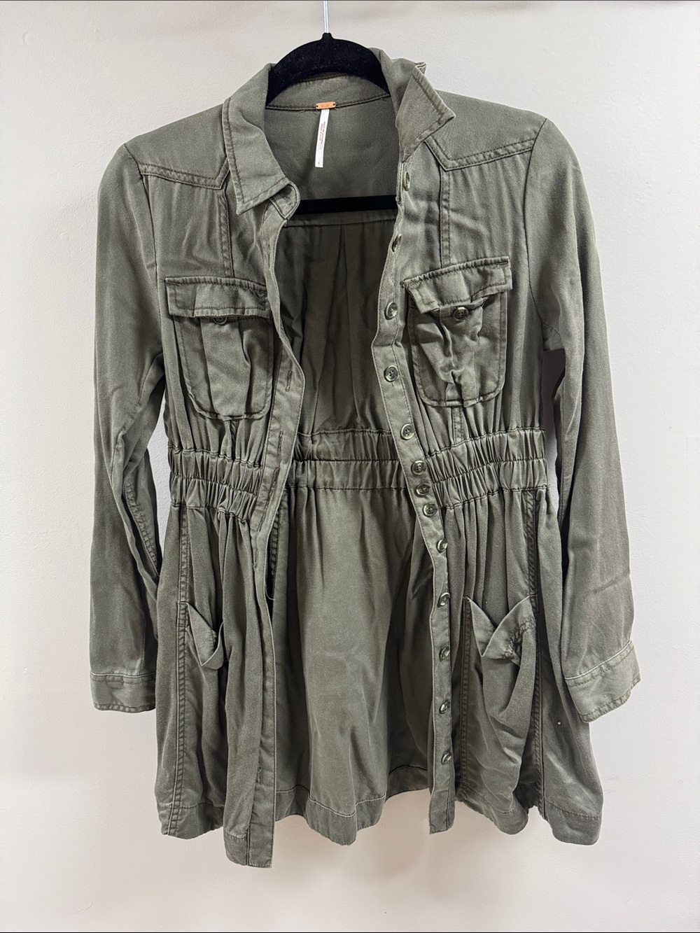 Free People Green Utility Drawstring Jacket - Picture 1 of 3